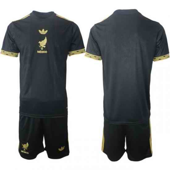 Men Mexico 2025 Soccer Jerseys BlackGold BLANK